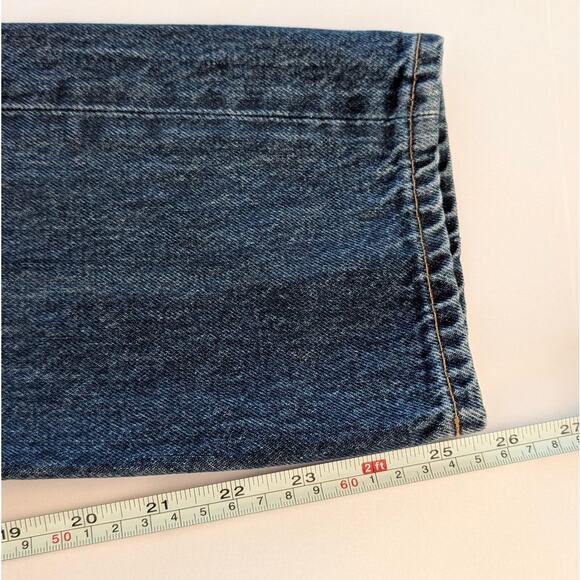 Agolde Parker High-rise Denim Straight Cropped Leg Jeans in Indigo, size 24 - Picture 7 of 9